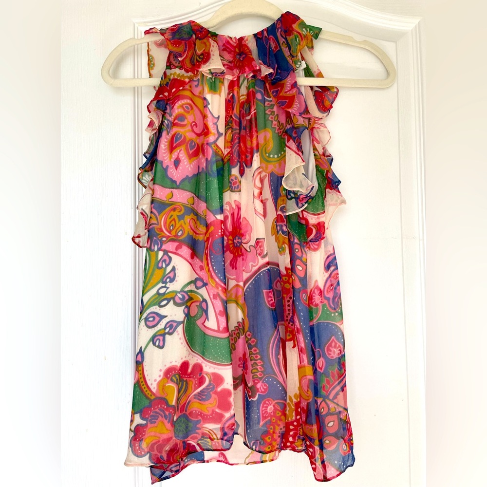 Zimmermann silk printed blouse size 1